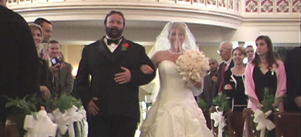 Father walking his daughter down the aisle